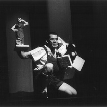 Photograph of Déxter Cápiro (Orestes Garrigó) in the production, "Electra Garrigó"