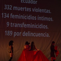 Photographs of the theatrical production, Padre nuestro