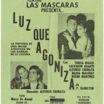 Playbill for the production, "Luz que agoniza"