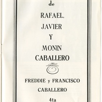 Program for the production, "Festival Federico Moreno Torroba"