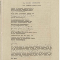 Program for the production, "Una señora comediante (Teatro Musical de La Habana)