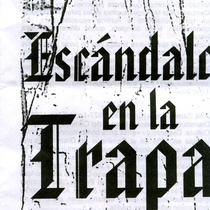 Program for the theatrical production, Escándalo en la trapa