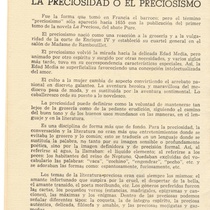 Program for the theatrical production, Las preciosas ridículas