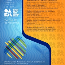 Poster for the festival, Open Arts Fest Miami