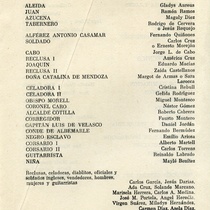 Program for the theatrical production, La casa del marinero