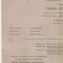 Program for the production, "Marea de otoño"