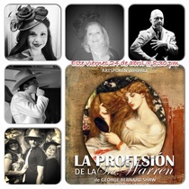 Photographs of the theatrical production, La profesión de la Sra. Warren (Miami, 2015)