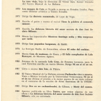 Program for the theatrical production, Morir del cuento (Teatro Estudio)