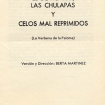 Program for the theatrical production, "El boticario"