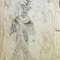 Costume sketches for the theatrical production, Recuerdos de Tulipa