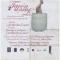 Program for the production "Tacón Tacón", its back is handwritten by Roberto Gacio