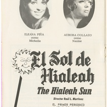 Program for the production, "La dama de las camelias"