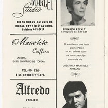 Program for the production, "El conde de Luxemburgo"