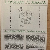 Insert for the theatrical production, Le Médecin Malgré Lui and L'Apollon de Marsac