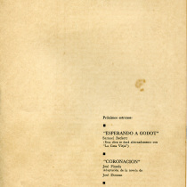 Program for the production, "La casa vieja"