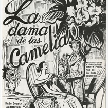 Playbill for the production, "La dama de las camelias"