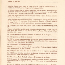 Program for the production, "La Casa de Bernarda Alba" (Teatro Estudio, 