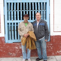 Photographs of Pedro Monge Rafuls and various Cuban playwrights in La Habana