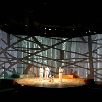 Photograph of the theatrical production, The Orphan Sea