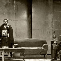 Photographs of rehearsal for the theatrical production, Cartas de amor a Stalin