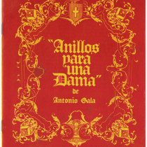 Program for the production, "Anillos para una dama"  (Rings for a lady)