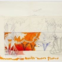 Set design for the production, "Latin Fire"