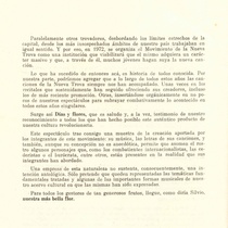 Program for the theatrical production, Días y flores