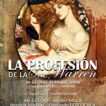 Posters for the theatrical production, La profesión de la Sra. Warren (Miami, 2015)