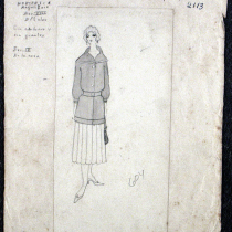 Costume design for Hortensia in the theatrical prodution, Las vacas gordas