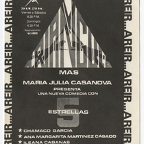 Playbill for the production, "Un triángulo más"