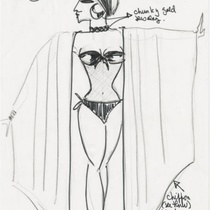 Costume sketch # 4 for Herod's Attendants for the production, "Jesus Christ Superstar"
