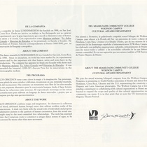 Program for the festival, International Hispanic Theatre Festival / Festival Internacional de Teatro Hispano VII