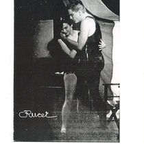 Photograph of Teresa María Rojas and Helmo Hernández in the production, "Llama viva"