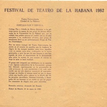 Program for the festival, Festival de Teatro de La Habana 1982