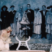 Photograph of Déxter Cápiro (La señora) in the production, "El álbum"