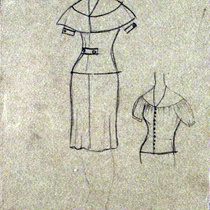 Costume design drawings for the theatrical production, Un tranvía llamado deseo