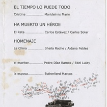 Program for the production "Todo X 1"