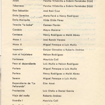 Program for the theatrical production, "El boticario"