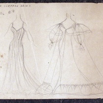 Costume design drawings for the theatrical production, Un tranvía llamado deseo