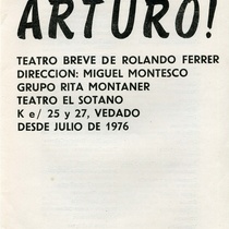 Program for the theatrical production, Basta Arturo