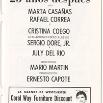 Program for the production, "¡Luna de miel... 25 años después!"