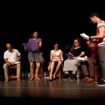 Photographs of the staged reading, Sonia se fue