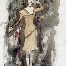 Costume design drawings for the theatrical production, Un tranvía llamado deseo