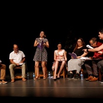 Photographs of the staged reading, Sonia se fue