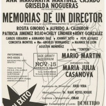 Poster for the production, "Memorias de un director"