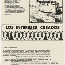 Playbill for the production, "La barca sin pescador"