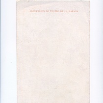 Program for the theatrical production, Días y flores