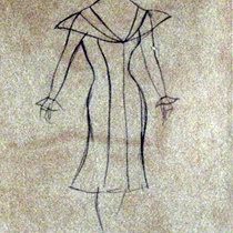 Costume design drawings for the theatrical production, Un tranvía llamado deseo