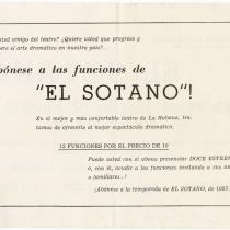 Program for the production, "Espíritu maligno"