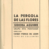 Program for the theatrical production, La pérgola de las flores